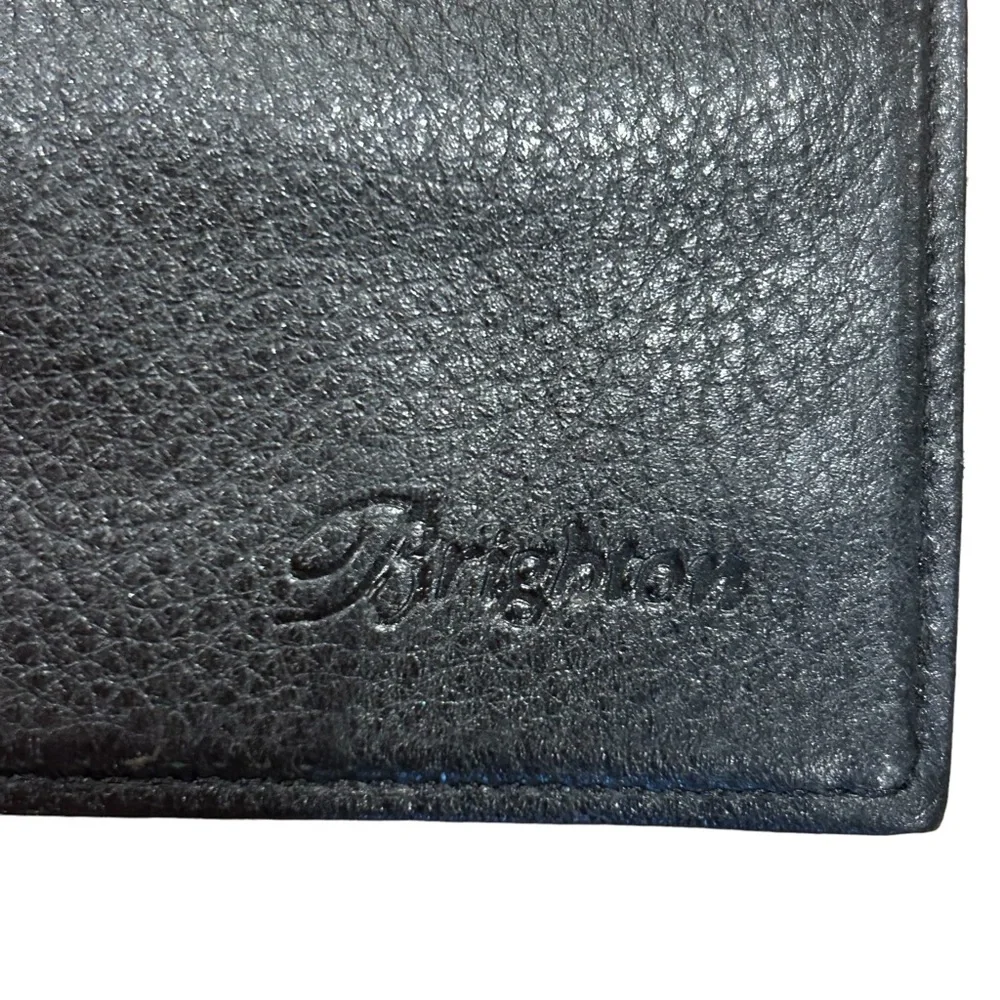 Brighton Black Croc-Embossed Leather Crossbody Key & Card Holder